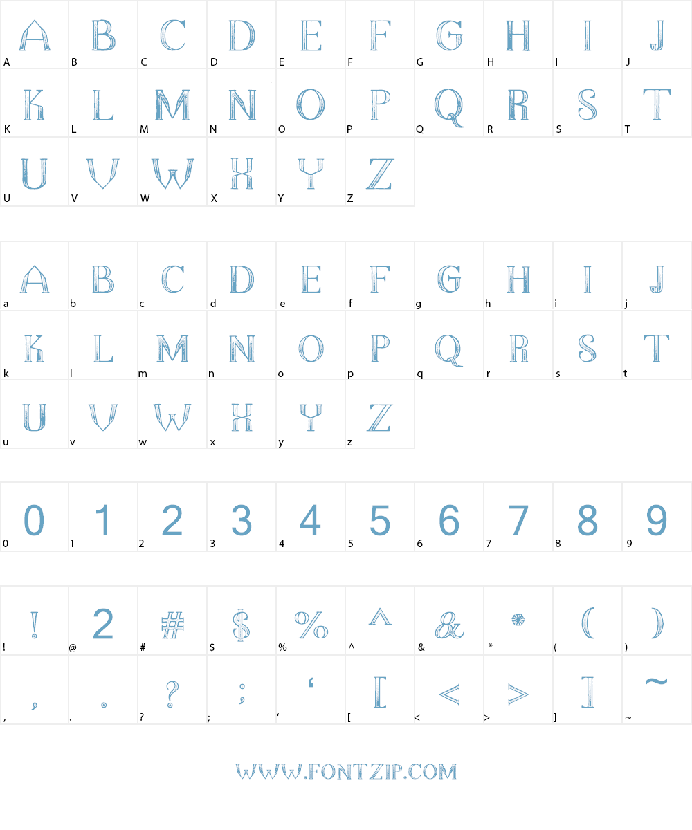 The Dark Titan Classic Font Character